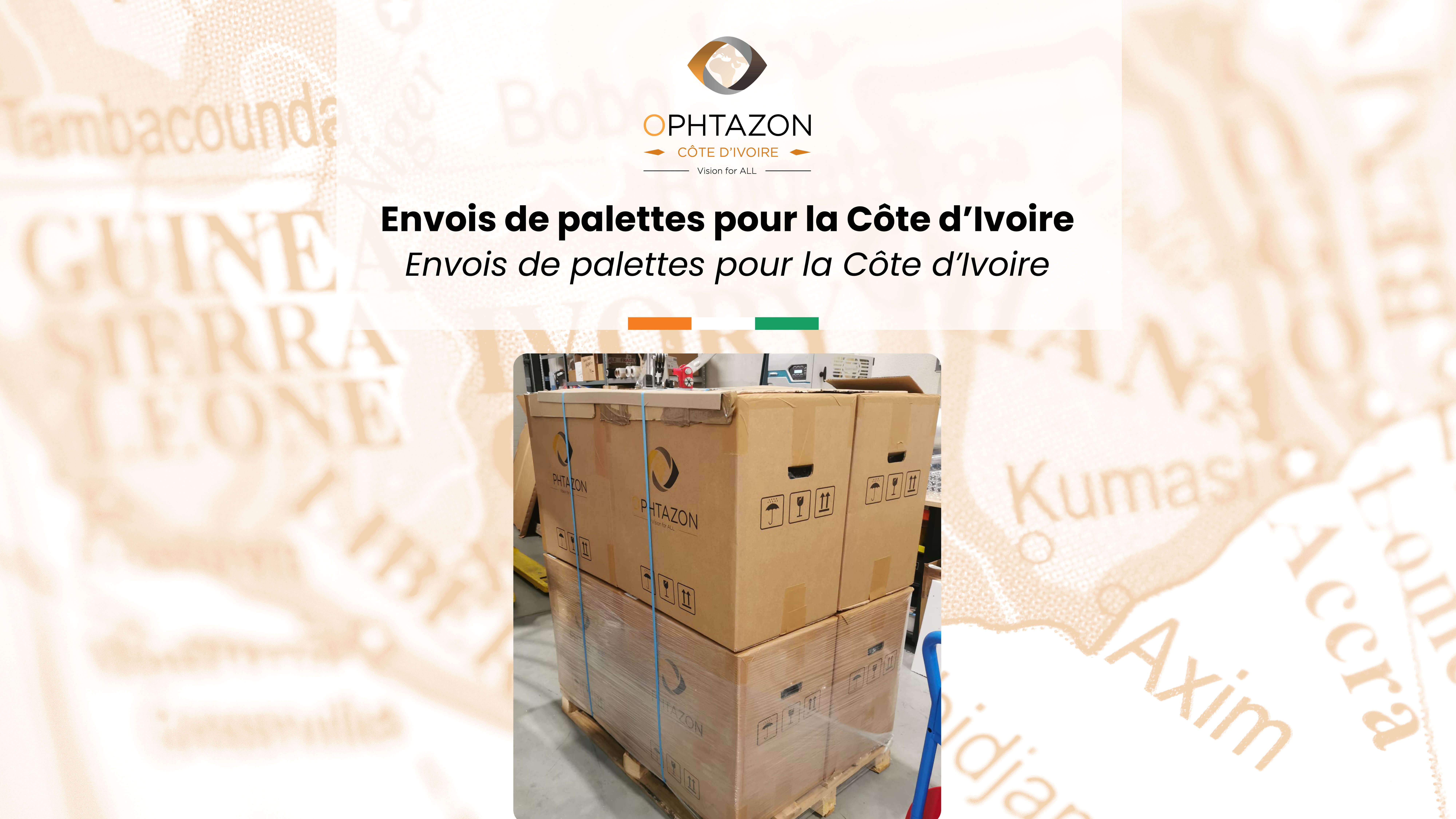 Envoie palette showroom Côte d’Ivoire