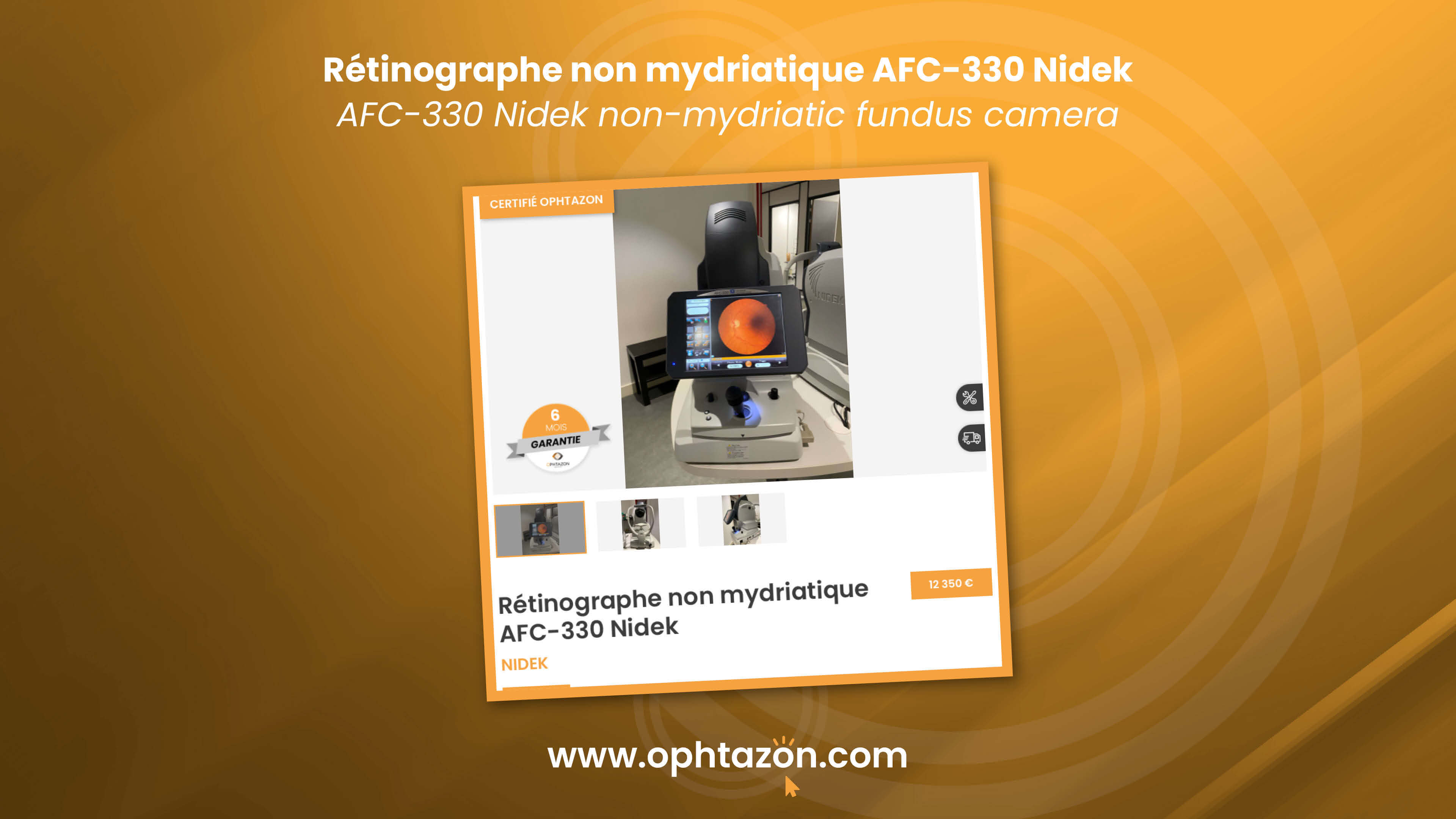 Le rétinographe non mydriatique AFC-330 Nidek est disponible chez OPHTAZON