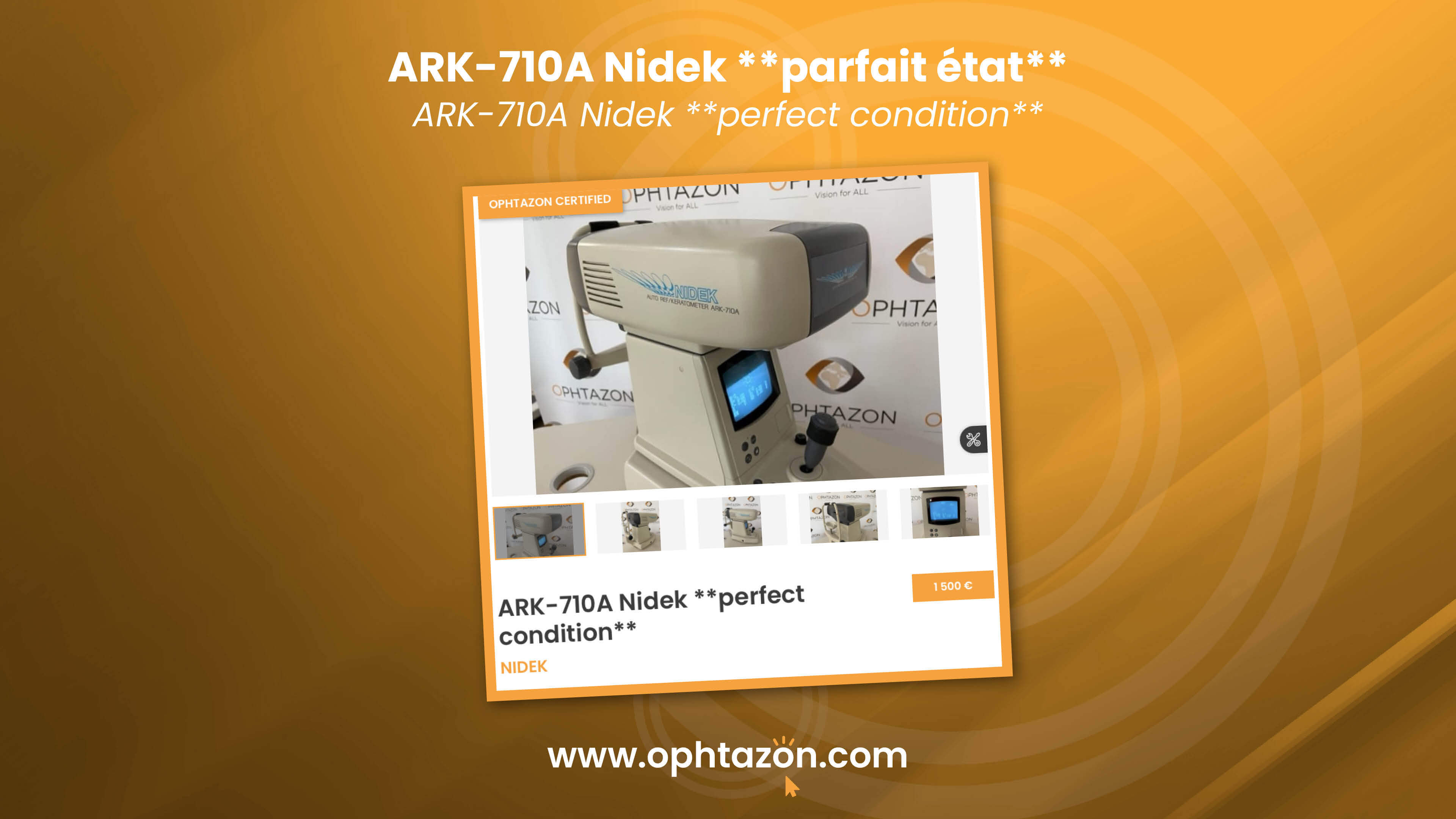 ARK-710A Nidek **perfect condition** est disponible !